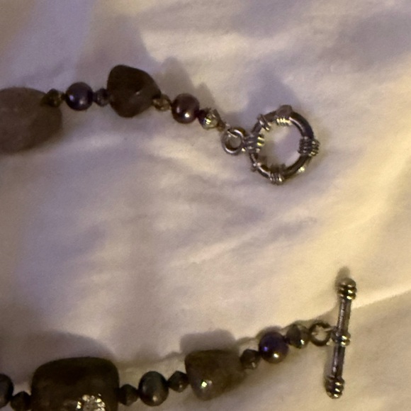 Smokey Quartz Sterling Silver Bracelet - Picture 3 of 3